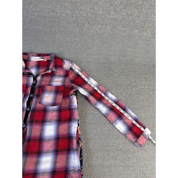 Soft Surroundings Pastiche Plain Flannel Shirt Jacquard Tapestry Floral Small - Picture 10 of 12